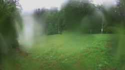 Prostřední část sjezdovky a snowpark