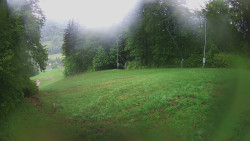 Prostřední část sjezdovky a snowpark