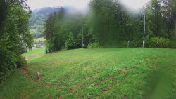 Prostřední část sjezdovky a snowpark