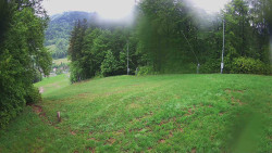 Prostřední část sjezdovky a snowpark