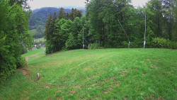 Prostřední část sjezdovky a snowpark