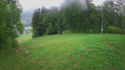 Prostřední část sjezdovky a snowpark