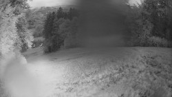 Prostřední část sjezdovky a snowpark