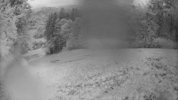 Prostřední část sjezdovky a snowpark