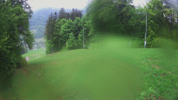 Prostřední část sjezdovky a snowpark