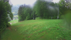 Prostřední část sjezdovky a snowpark