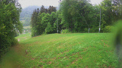 Prostřední část sjezdovky a snowpark