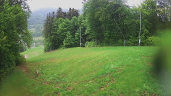 Prostřední část sjezdovky a snowpark