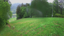 Prostřední část sjezdovky a snowpark