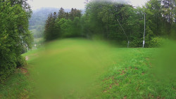 Prostřední část sjezdovky a snowpark