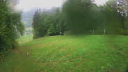 Prostřední část sjezdovky a snowpark