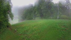 Prostřední část sjezdovky a snowpark