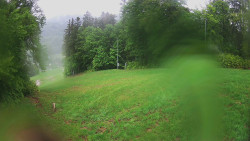 Prostřední část sjezdovky a snowpark