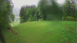 Prostřední část sjezdovky a snowpark