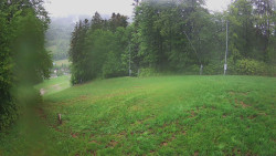 Prostřední část sjezdovky a snowpark