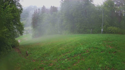 Prostřední část sjezdovky a snowpark