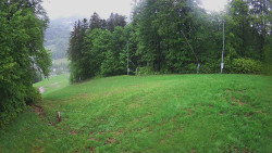 Prostřední část sjezdovky a snowpark