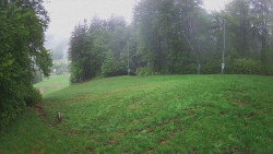Prostřední část sjezdovky a snowpark