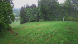 Prostřední část sjezdovky a snowpark