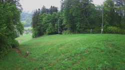 Prostřední část sjezdovky a snowpark
