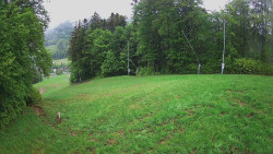 Prostřední část sjezdovky a snowpark