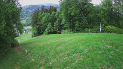 Prostřední část sjezdovky a snowpark