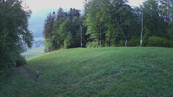 Prostřední část sjezdovky a snowpark