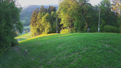 Prostřední část sjezdovky a snowpark