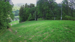 Prostřední část sjezdovky a snowpark