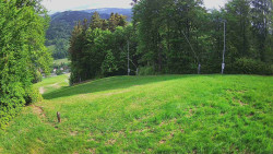 Prostřední část sjezdovky a snowpark