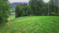 Prostřední část sjezdovky a snowpark