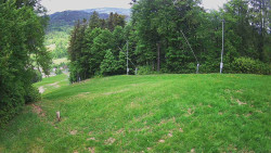 Prostřední část sjezdovky a snowpark