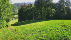 Prostřední část sjezdovky a snowpark