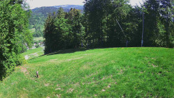 Prostřední část sjezdovky a snowpark