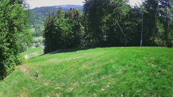 Prostřední část sjezdovky a snowpark