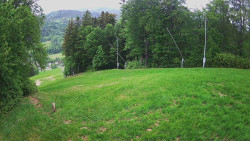 Prostřední část sjezdovky a snowpark
