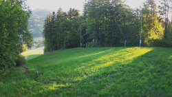 Prostřední část sjezdovky a snowpark