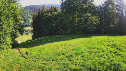 Prostřední část sjezdovky a snowpark