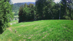 Prostřední část sjezdovky a snowpark
