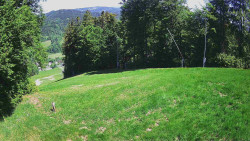 Prostřední část sjezdovky a snowpark