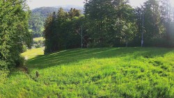 Prostřední část sjezdovky a snowpark
