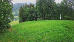 Prostřední část sjezdovky a snowpark