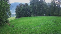 Prostřední část sjezdovky a snowpark