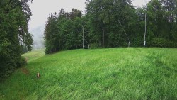 Prostřední část sjezdovky a snowpark