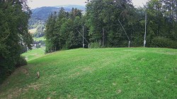 Mittlerer Teil der Skipiste und Snowpark