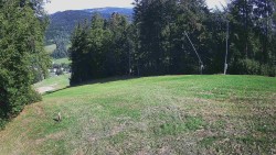 Prostřední část sjezdovky a snowpark