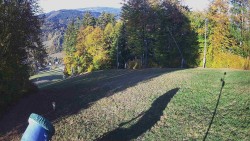 Prostřední část sjezdovky a snowpark