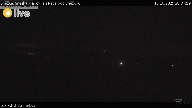 Sněžka - Sněžka - lanovka z Pece pod Sněžkou - 16.10.2025 v 20:30 Sněžka - Sněžka - lanovka z Pece pod Sněžkou - 16.10.2025 v 20:30