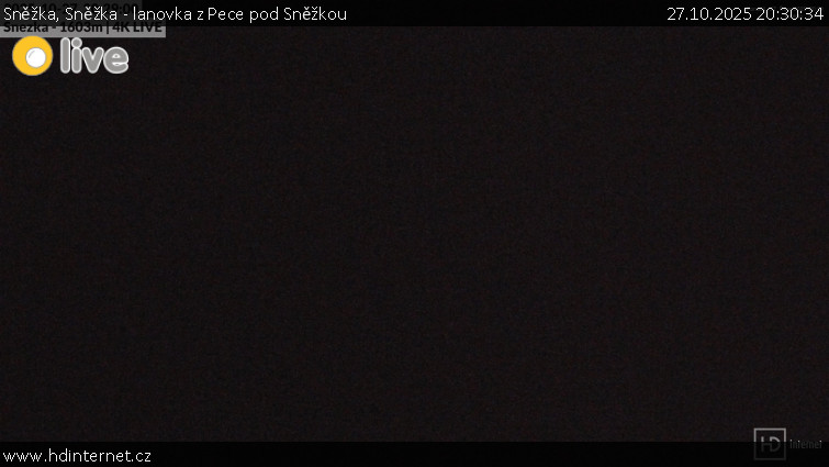 Sněžka - Sněžka - lanovka z Pece pod Sněžkou - 27.10.2025 v 20:30
