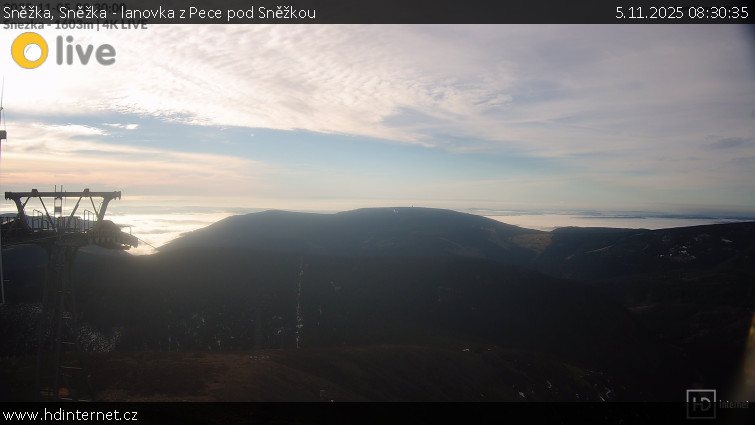 Sněžka - Sněžka - lanovka z Pece pod Sněžkou - 5.11.2025 v 08:30